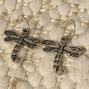 Dragonfly pewter earrings